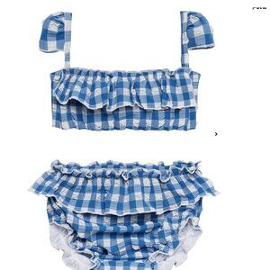 Blue Gingham Mini Cabana Bikini Set | Montce